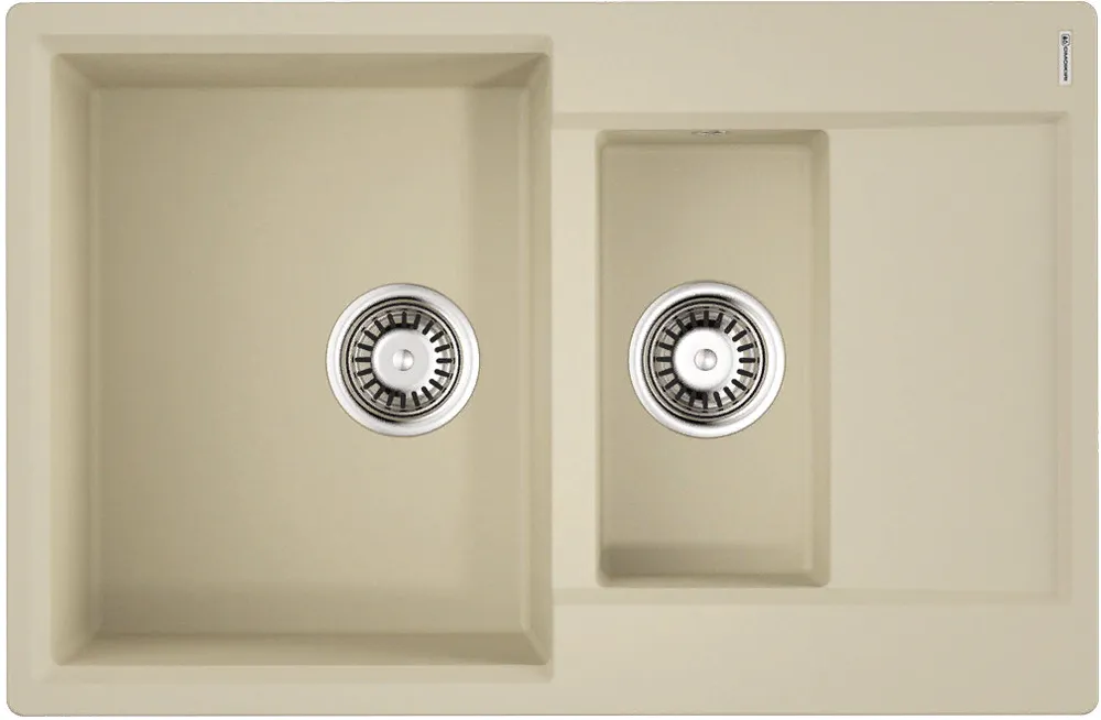 Фото товара: Omoikiri Daisen 78-2T-BE, мойка, гранит, ваниль