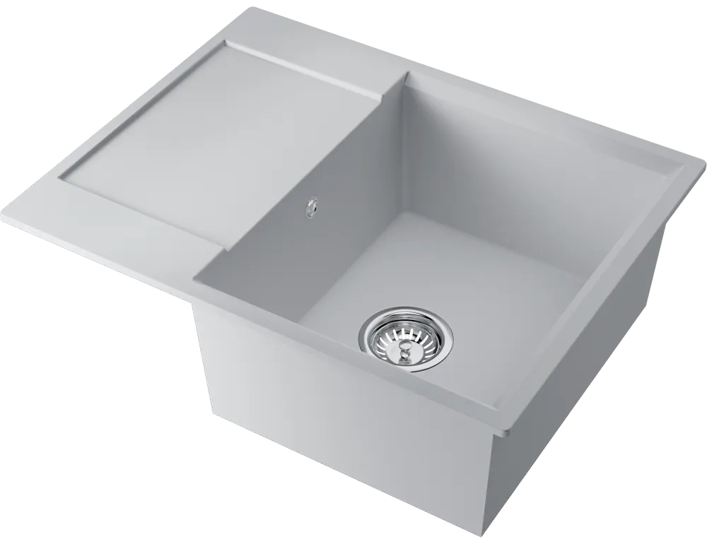 Детальное фото товара: Omoikiri Daisen 65-WH, мойка, гранит, белый