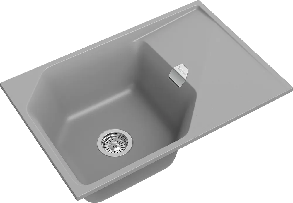 Детальное фото товара: Rivelato LOCUS LS-75 grigio metallizzat, мойка, гранит, серый металлик
