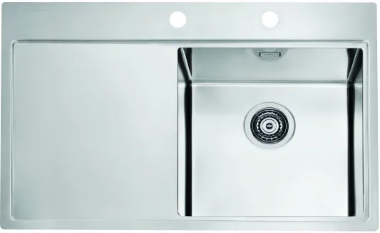 Фото товара: ALVEUS PURE 40R new KMB 90, мойка, нержавеющая сталь, правая (в комплекте с сифоном 1148858)