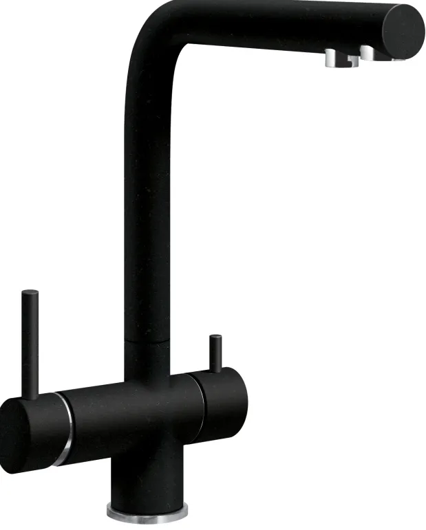 Фото товара: LAVA SG14 LAVA, смеситель, гранит, черный металлик