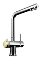 Фото товара: Omoikiri Hotaru-CH-BE, смеситель, хром/бежевые вставки на ручках