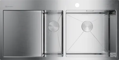 Детальное фото товара: Omoikiri Akisame 100-2-IN-R, мойка, нержавеющая сталь, чаша справа