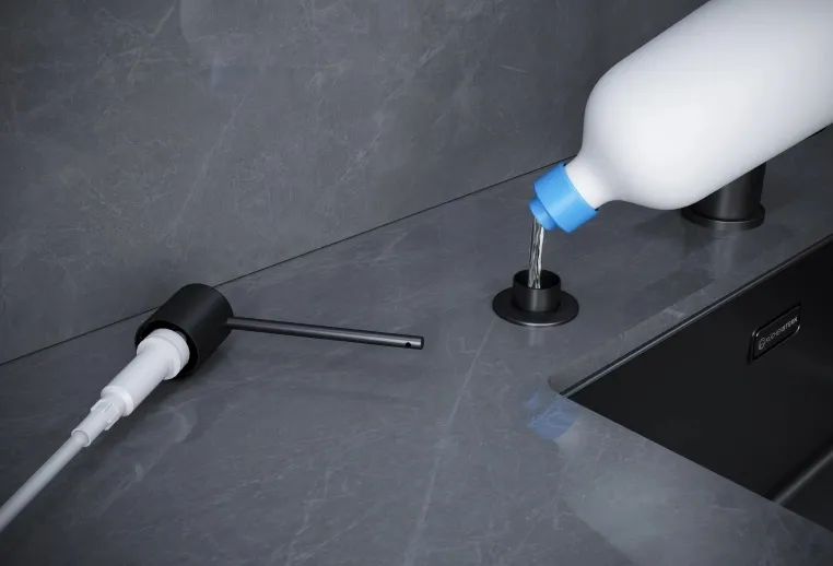 Детальное фото товара: KUCHENSTERN TORN, дозатор для моющего средства, нержавеющая сталь