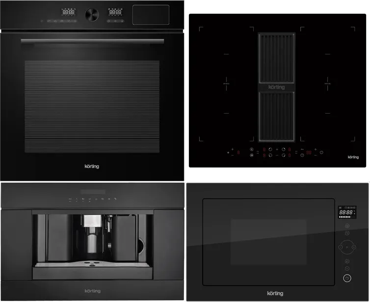 Фото товара: KORTING HIBH 68980 NB + OKB 1650 GN STEAM + KMI 825 TGN + KCM 9200 BG