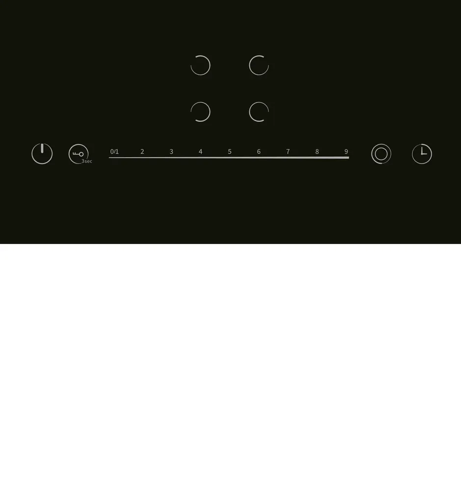 Детальное фото товара: LEX EVH 642D BL стеклокерамическая поверхность