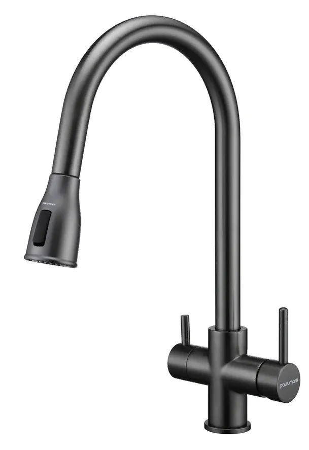 Фото товара: Paulmark LANGE, смеситель, вороненая сталь