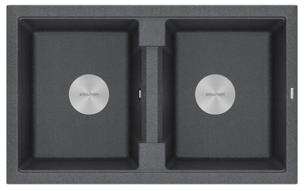 Фото товара: Paulmark TANDEM 80/2, мойка, гранит, графит