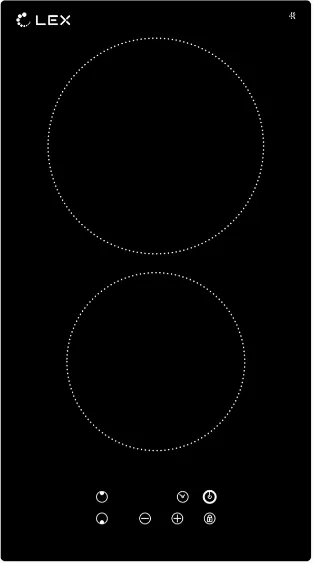 Фото товара: LEX EVH 320-0 BL стеклокерамическая поверхность
