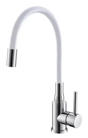 Фото товара: ALVEUS GENESIS FLEXA WHITE CHR, смеситель, хром/белый