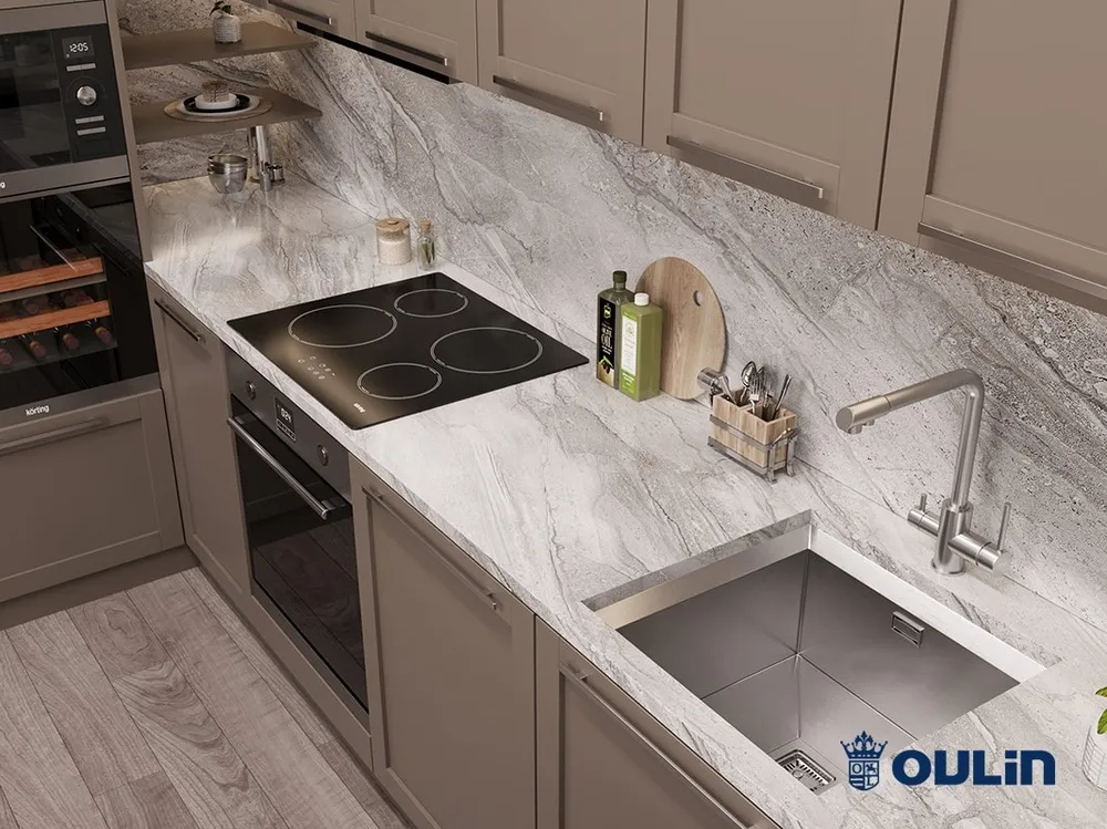 Детальное фото товара: Oulin OL-FU114 (VA8109), мойка, нержавеющая сталь сатин