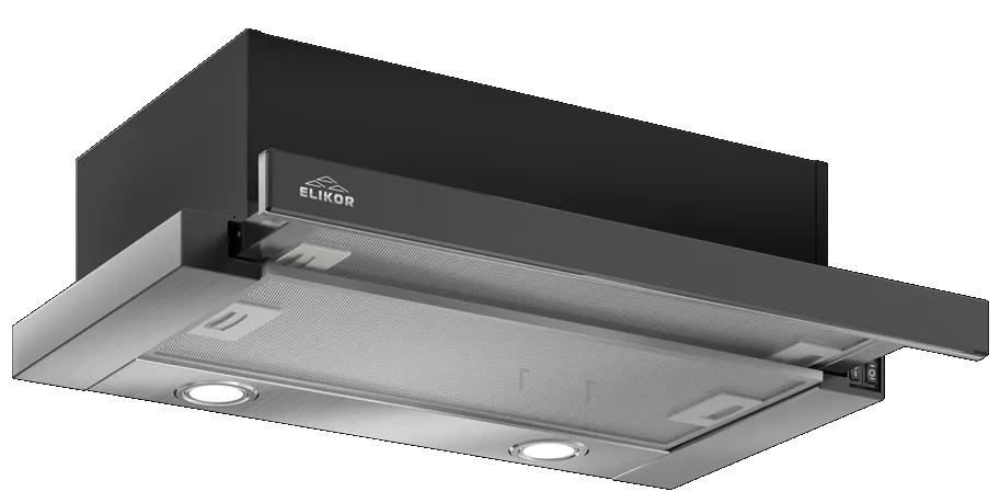 Детальное фото товара: Elikor Интегра GLASS 50Н-400-В2Д  нерж/стекло черное