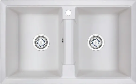 Фото товара: GRANULA 8101 мойка, гранит, арктик (белый)