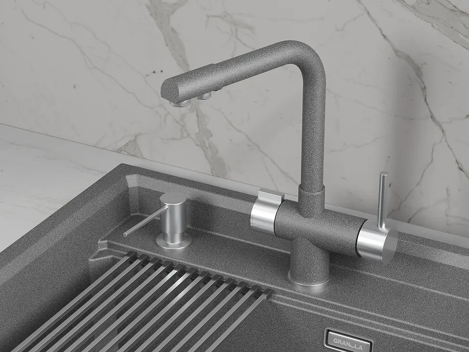 Детальное фото товара: GRANULA 5008 смеситель, гранит, графит