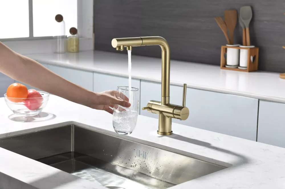 Детальное фото товара: Paulmark SERPENTINE, смеситель, светлое золото