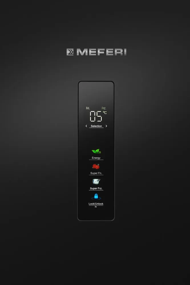 Детальное фото товара: MEFERI MFR185BK TOTAL NO FROST COMBI ULTRA