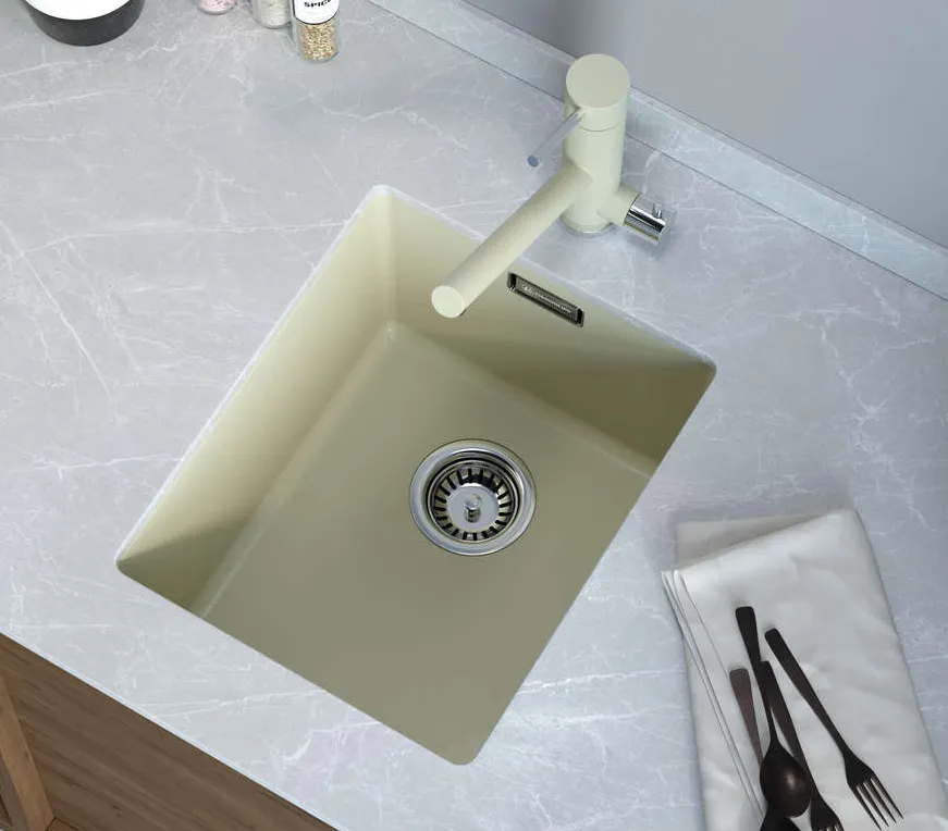 Детальное фото товара: Omoikiri Kata 34-U-BL, мойка, гранит, черный