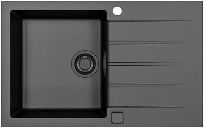 Фото товара: ALVEUS GRANITAL CADIT 20 CARBON - G91, мойка, гранит, черный (в комплекте с сифоном 1148149)