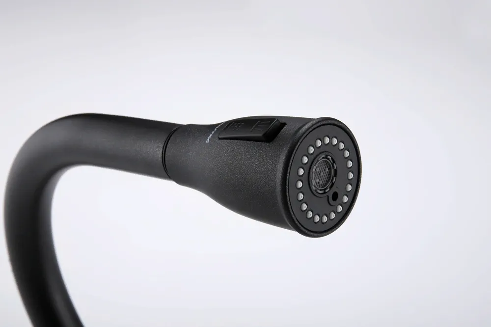 Детальное фото товара: Paulmark LANGE, смеситель, гранит, черный металлик