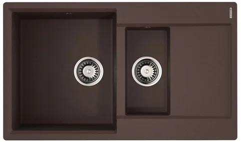 Фото товара: Omoikiri Daisen 86-2-DC, мойка, гранит, темный шоколад