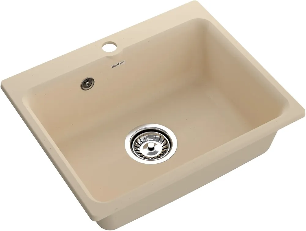 Детальное фото товара: GranFest GF-SMART 520, мойка, мрамор, бежевый
