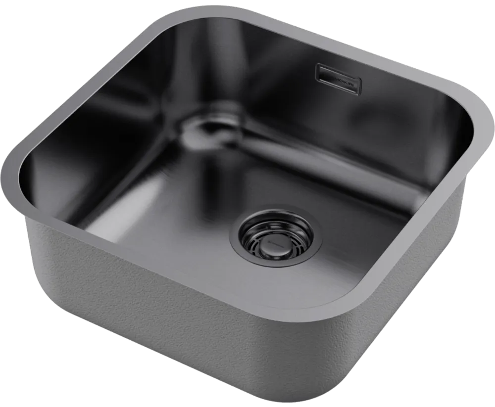 Детальное фото товара: Omoikiri Omi 44-U/IF-GM, мойка, нержавеющая сталь/вороненая сталь