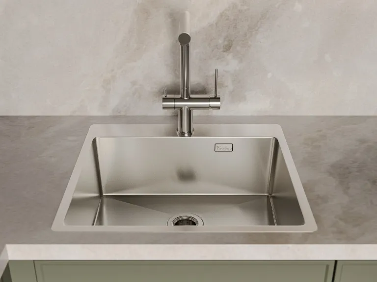 Детальное фото товара: Rivelato RINOX 5450 INOX, мойка, нержавеющая сталь