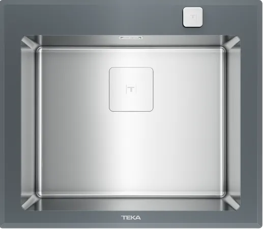 Детальное фото товара: Teka DIAMOND RS15 1B 60 GREY, мойка, нержавеющая сталь/серое стекло
