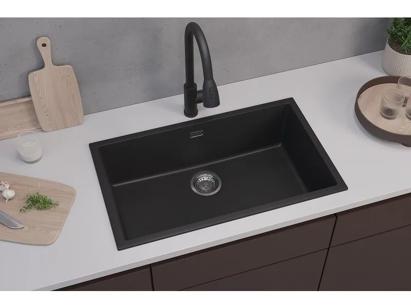 Детальное фото товара: ALVEUS OMNI 40 GRANITAL DEEP BLACK-G90, мойка, гранит, темно-черный (в комп. с сифоном 1145083)