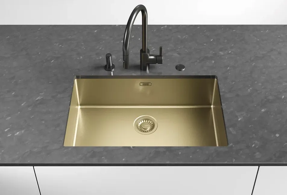 Детальное фото товара: Franke BXM 210/110-68 F-INOX, мойка, нержавеющая сталь, золото