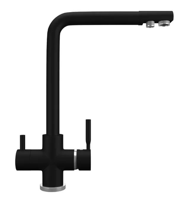 Фото товара: Maunfeld MFQT-16B, смеситель, гранит, черный