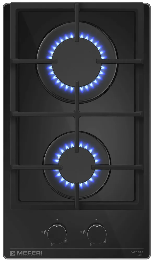 Фото товара: MEFERI MGH302BK GLASS LIGHT газовая поверхность