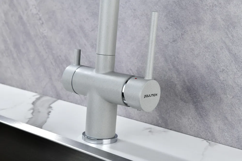 Детальное фото товара: Paulmark SERPENTINE, смеситель, гранит, серый дым