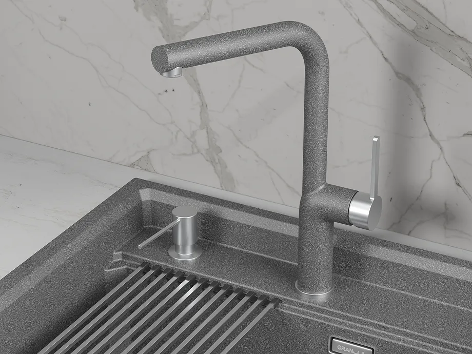 Детальное фото товара: GRANULA 9502 смеситель, гранит, графит
