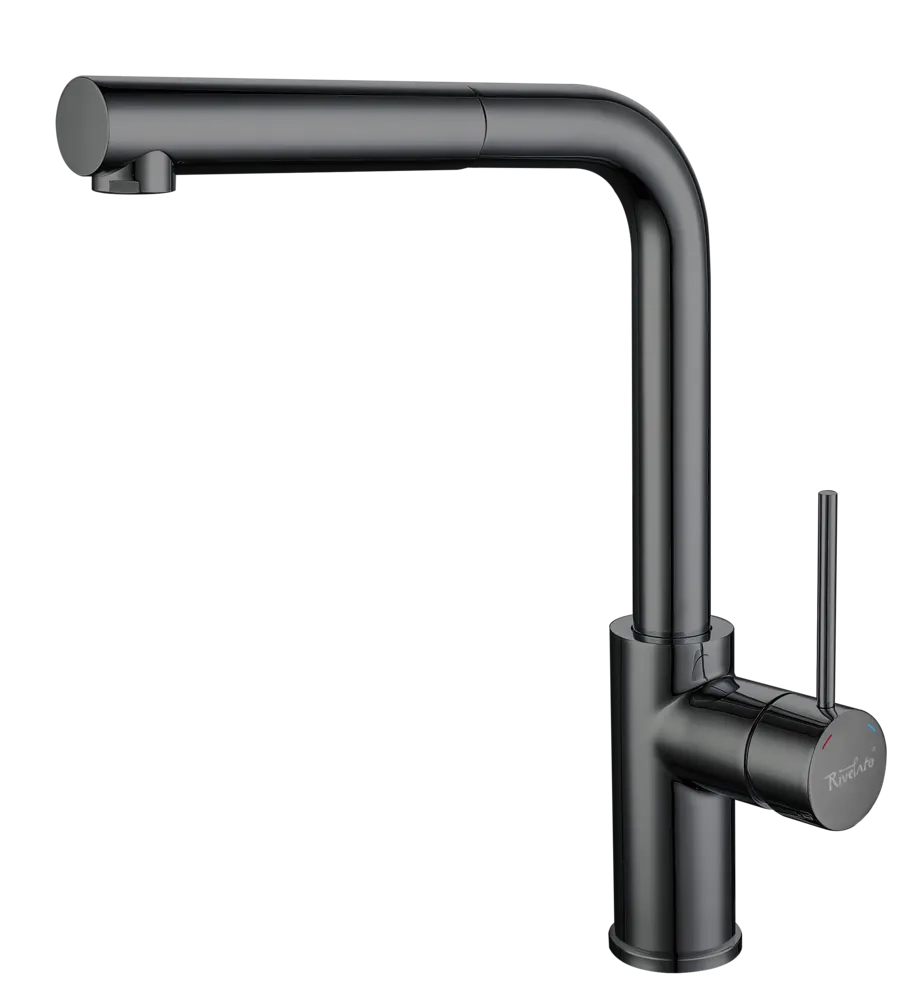 Фото товара: Rivelato ALBANO 1573503 PVD black, смеситель, черный