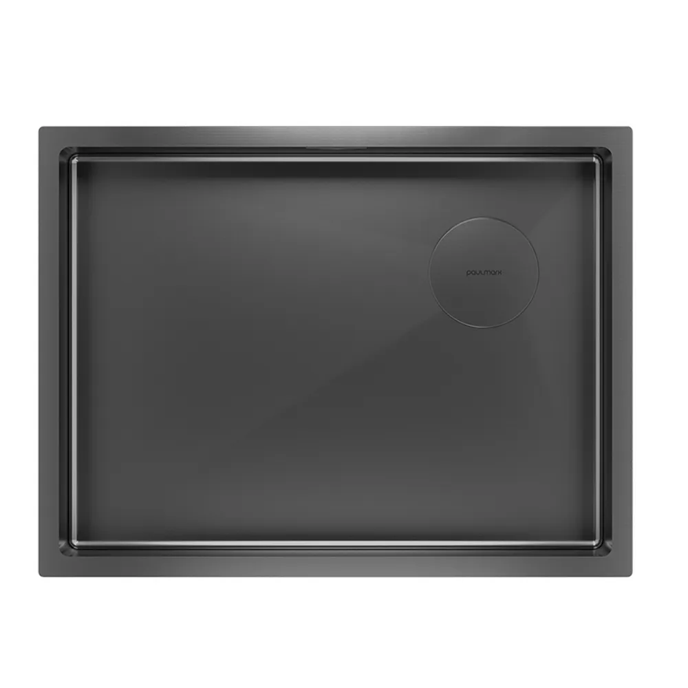 Фото товара: Paulmark NEXT-SKEW 58 UNI, мойка, нержавеющая сталь, вороненая сталь