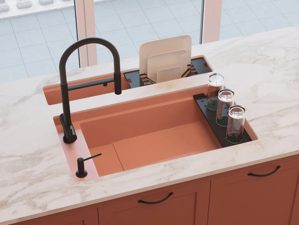 Детальное фото товара: Omoikiri Kinaru 86-U/I CN, мойка, керамика, canyon