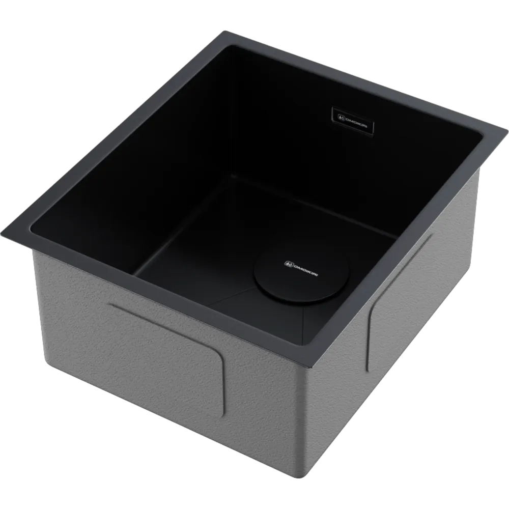 Детальное фото товара: Omoikiri Taki 38-U/IF-GB, мойка, нержавеющая сталь/графит