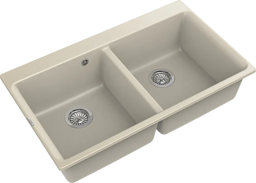 Детальное фото товара: Rivelato AXEL X-90-2D beige scuro, мойка, гранит, темно-бежевый