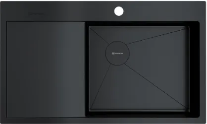 Фото товара: Omoikiri Akisame 86-GB-R Side , мойка, нержавеющая сталь/графит, чаша справа