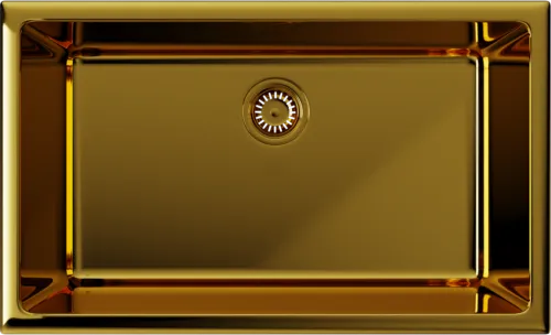 Детальное фото товара: Omoikiri Okinoshima 76-U/I-G Glossy, мойка, керамика, золото