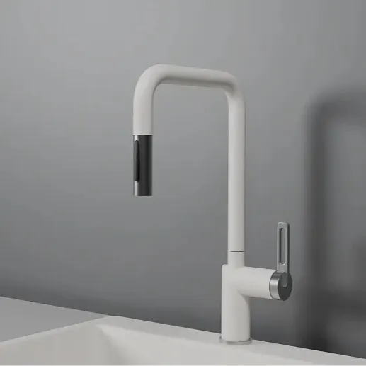 Фото товара: GRANULA 8173 смеситель, гранит, арктик (белый)