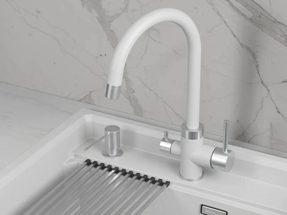 Детальное фото товара: GRANULA 5169 смеситель, нержавеющая сталь, арктик