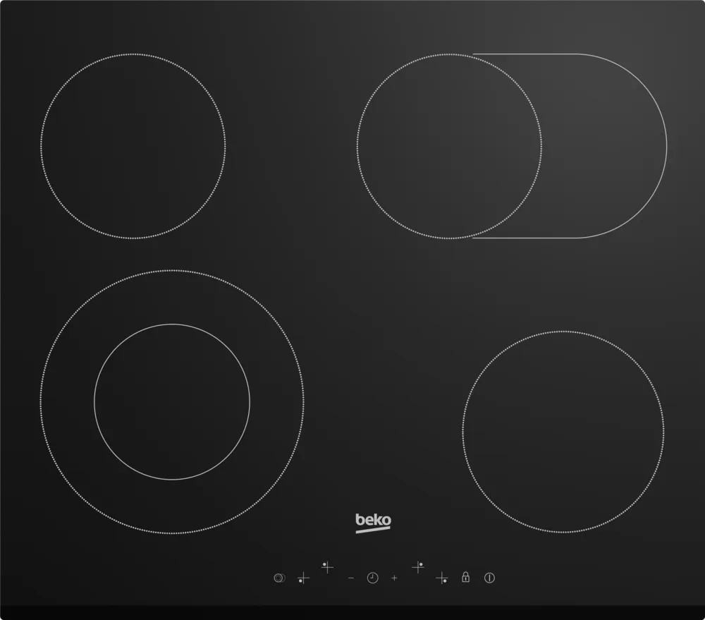 Фото товара: Beko BHC6440KBEB стеклокерамическая поверхность