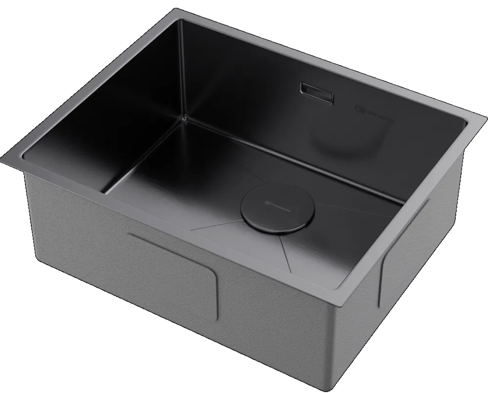 Детальное фото товара: Omoikiri Taki 54-U/IF-GM, мойка, нержавеющая сталь/вороненая сталь