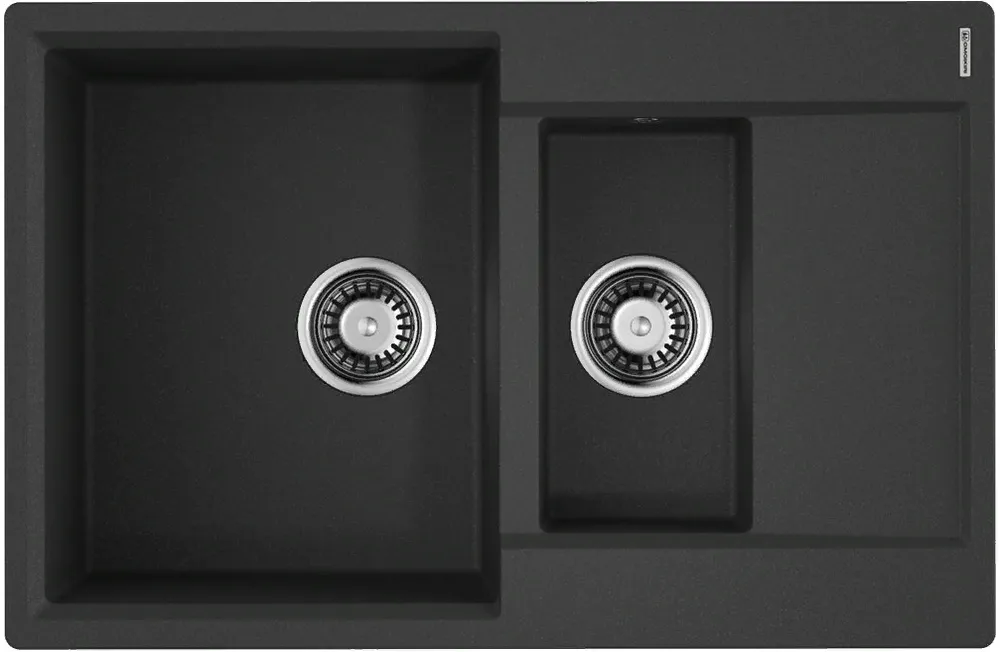 Фото товара: Omoikiri Daisen 78-2T-BL, мойка, гранит, черный