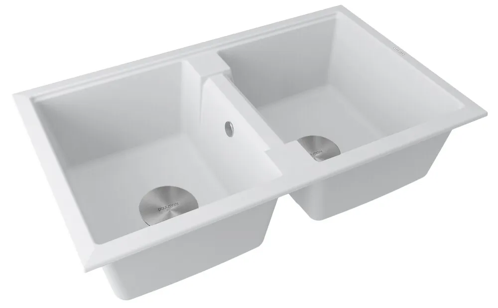 Детальное фото товара: Paulmark TANDEM 80/2, мойка, гранит, белый