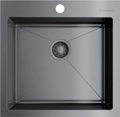 Детальное фото товара: Omoikiri Akisame 51-GM, мойка, нержавеющая сталь/вороненая сталь