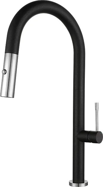 Детальное фото товара: Rivelato ASTI 3972500 antracite/cromo, смеситель, гранит, антрацит/хром