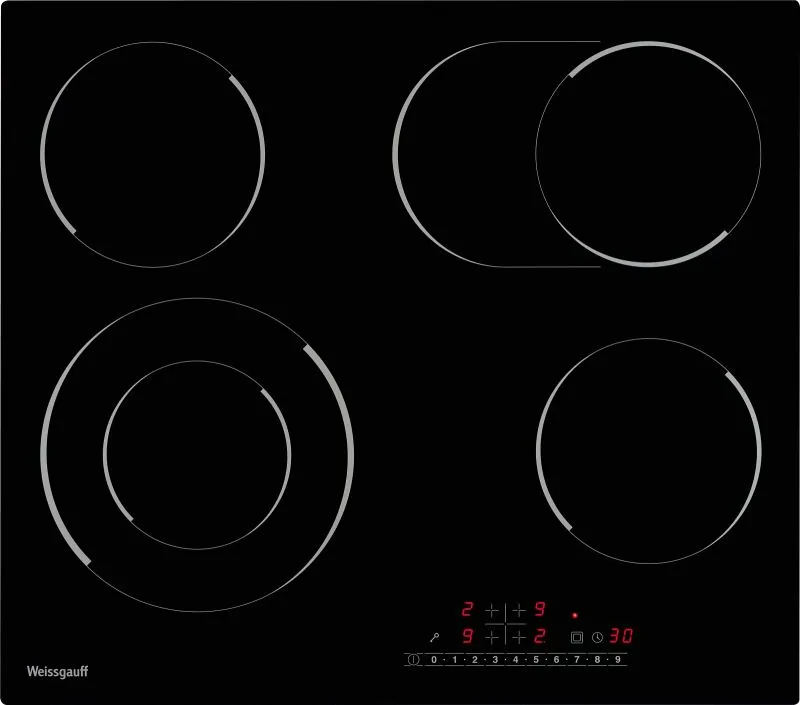 Фото товара: Weissgauff HV 642 BS стеклокерамическая поверхность